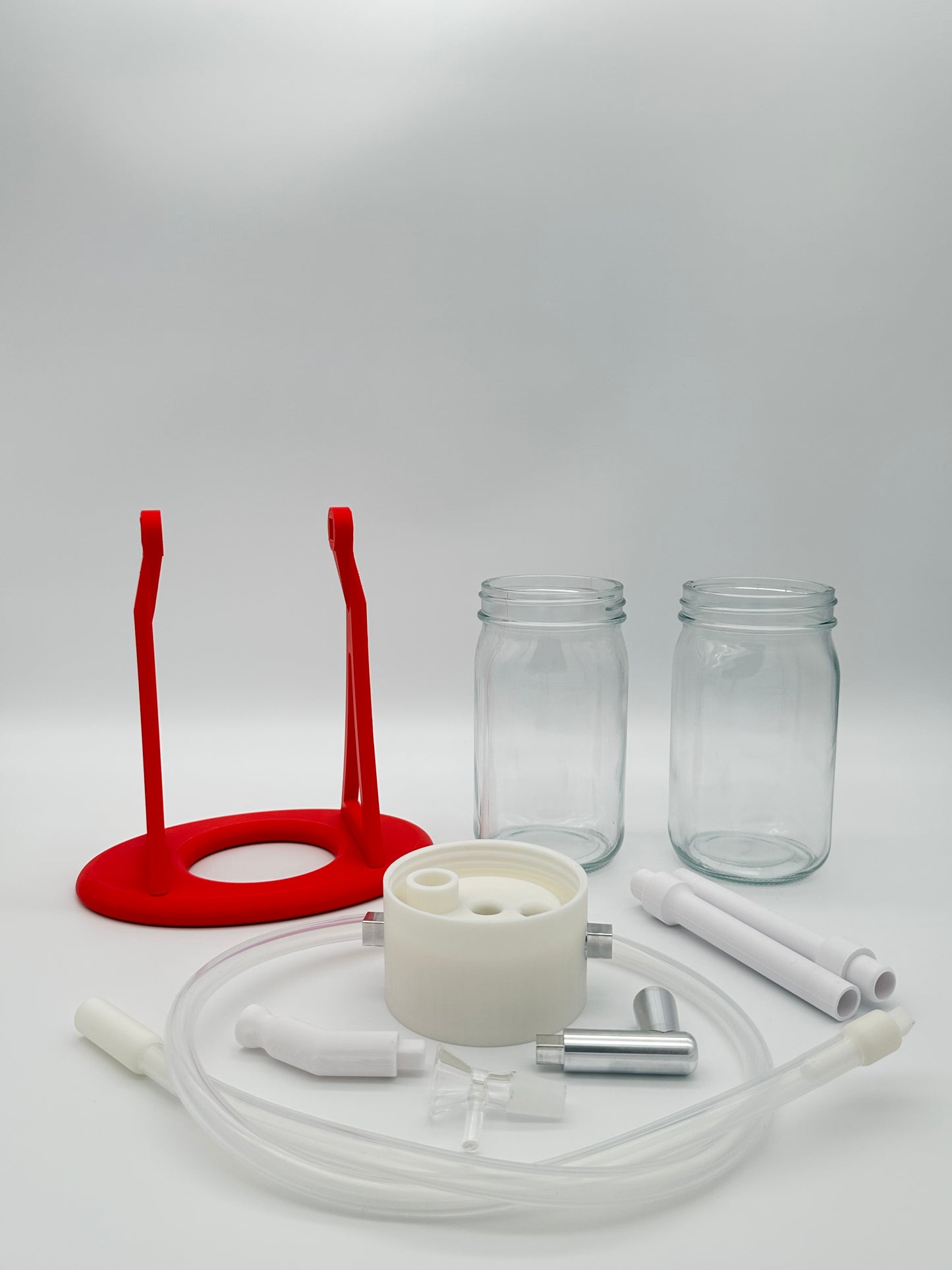Candy Apple Red / White Gravity Glass Infuser