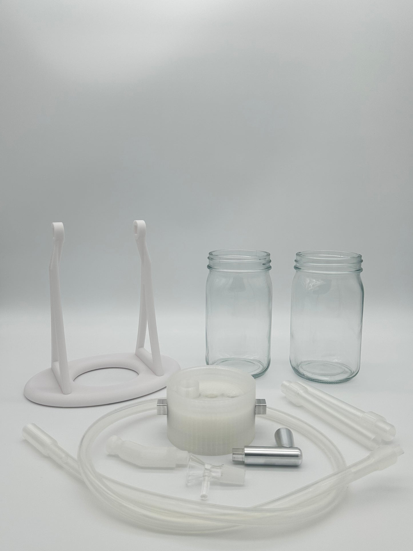 White / Clear Gravity Glass Infuser