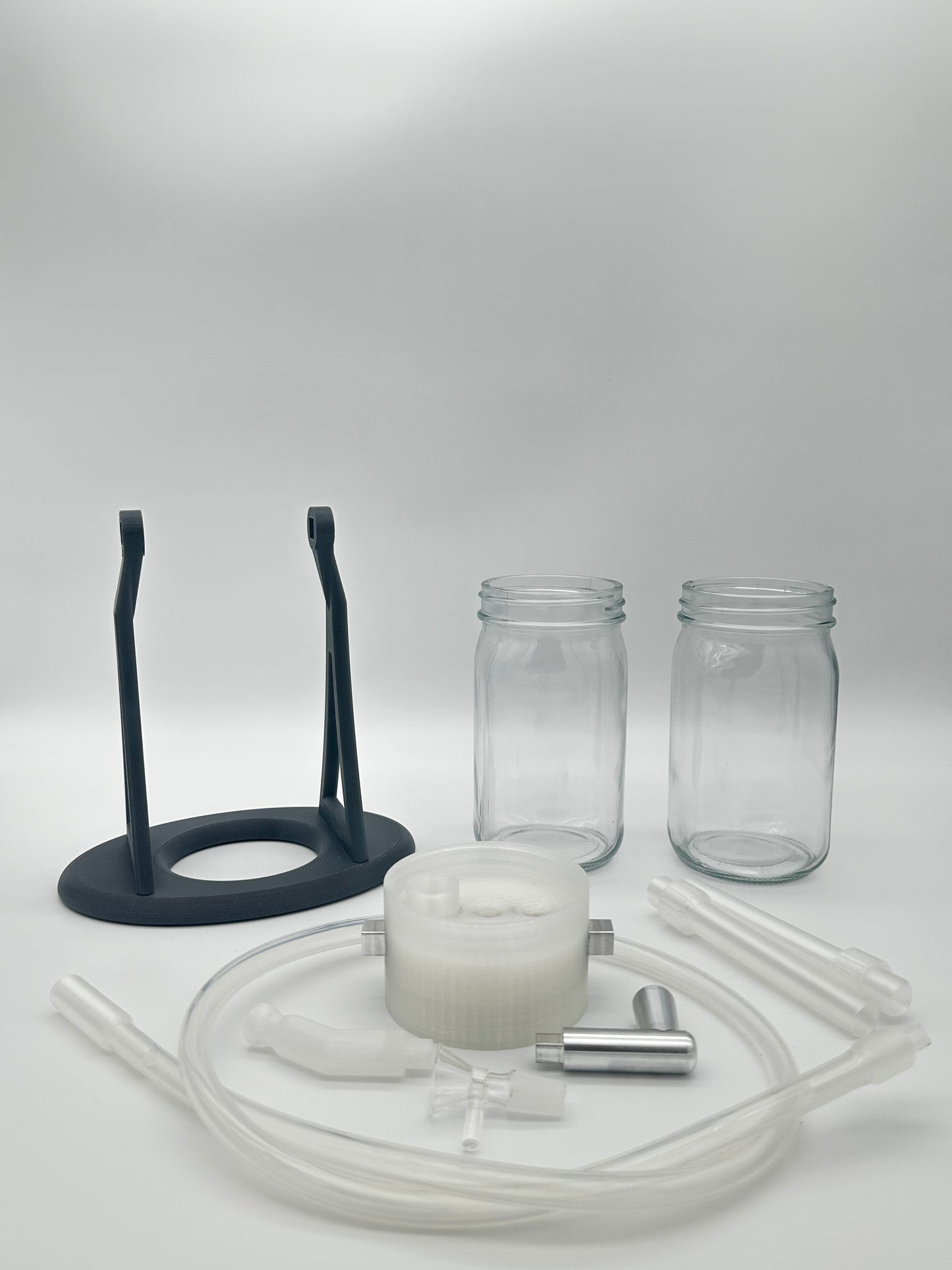 Steel Grey / Clear Gravity Glass Infuser