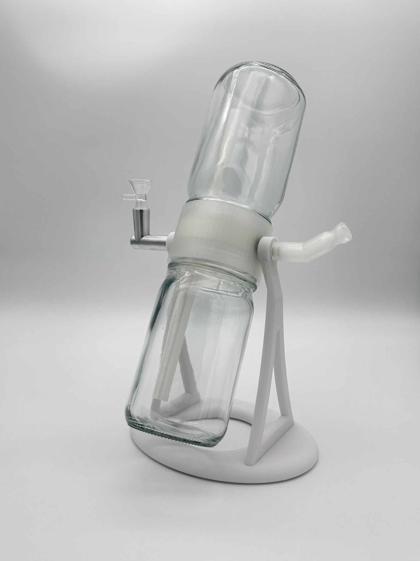 White / Clear Gravity Glass Infuser