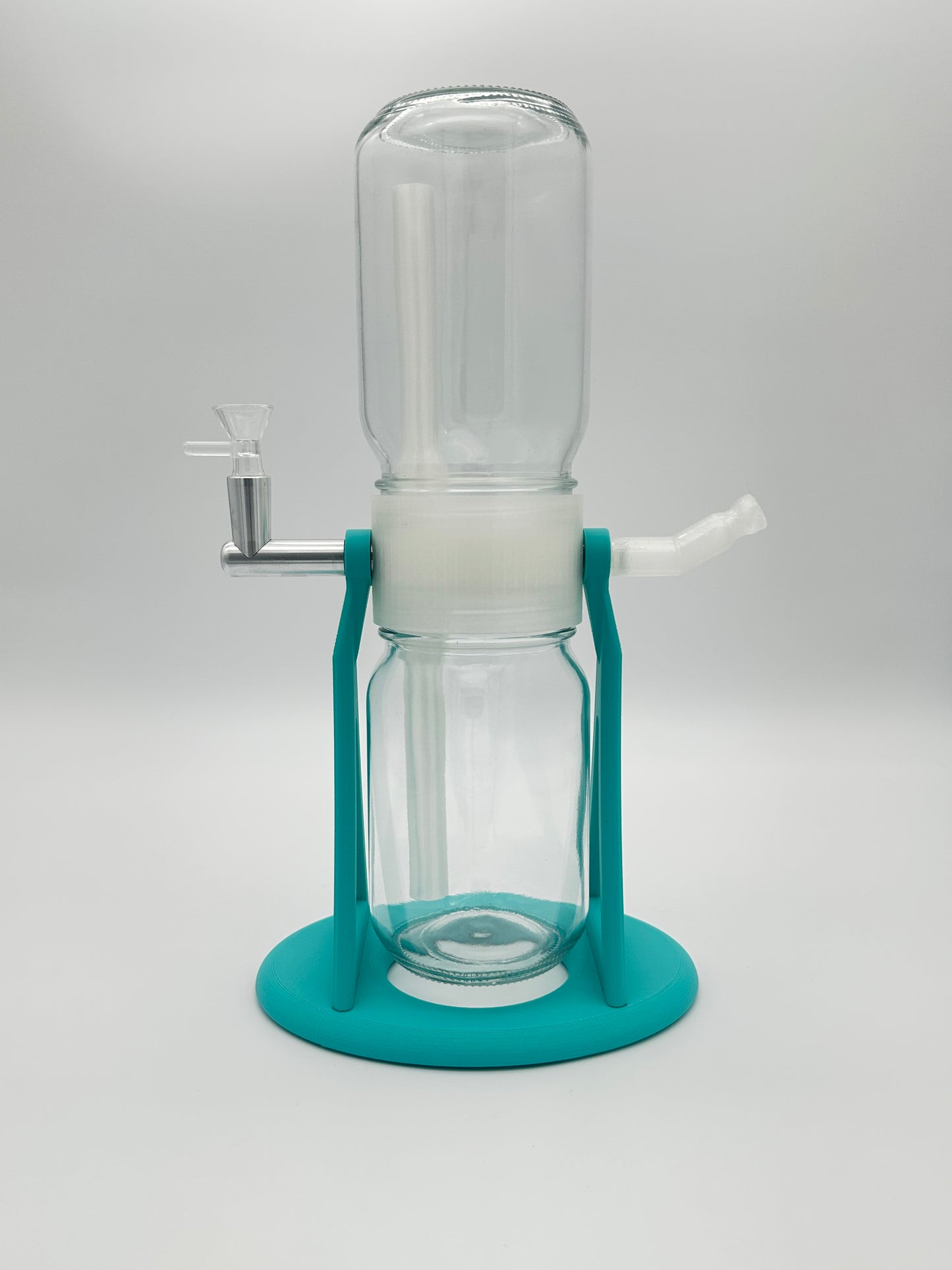 Teal Blue / Clear Gravity Glass Infuser