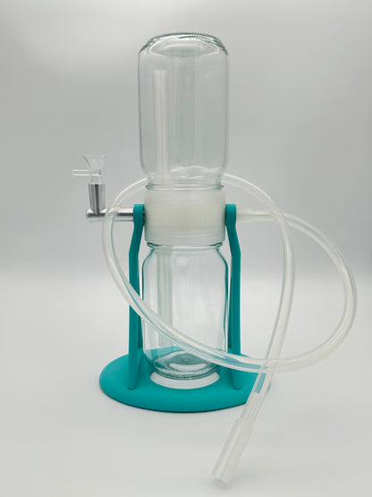 Teal Blue / Clear Gravity Glass Infuser