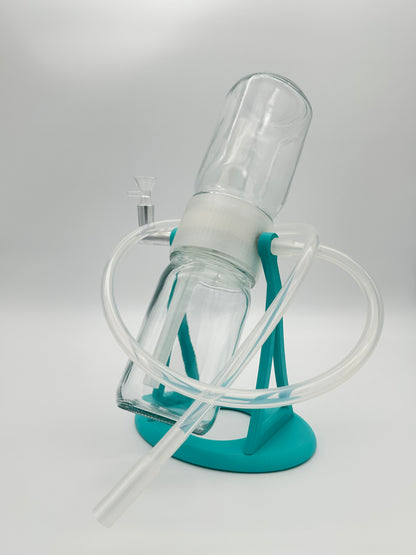 Teal Blue / Clear Gravity Glass Infuser