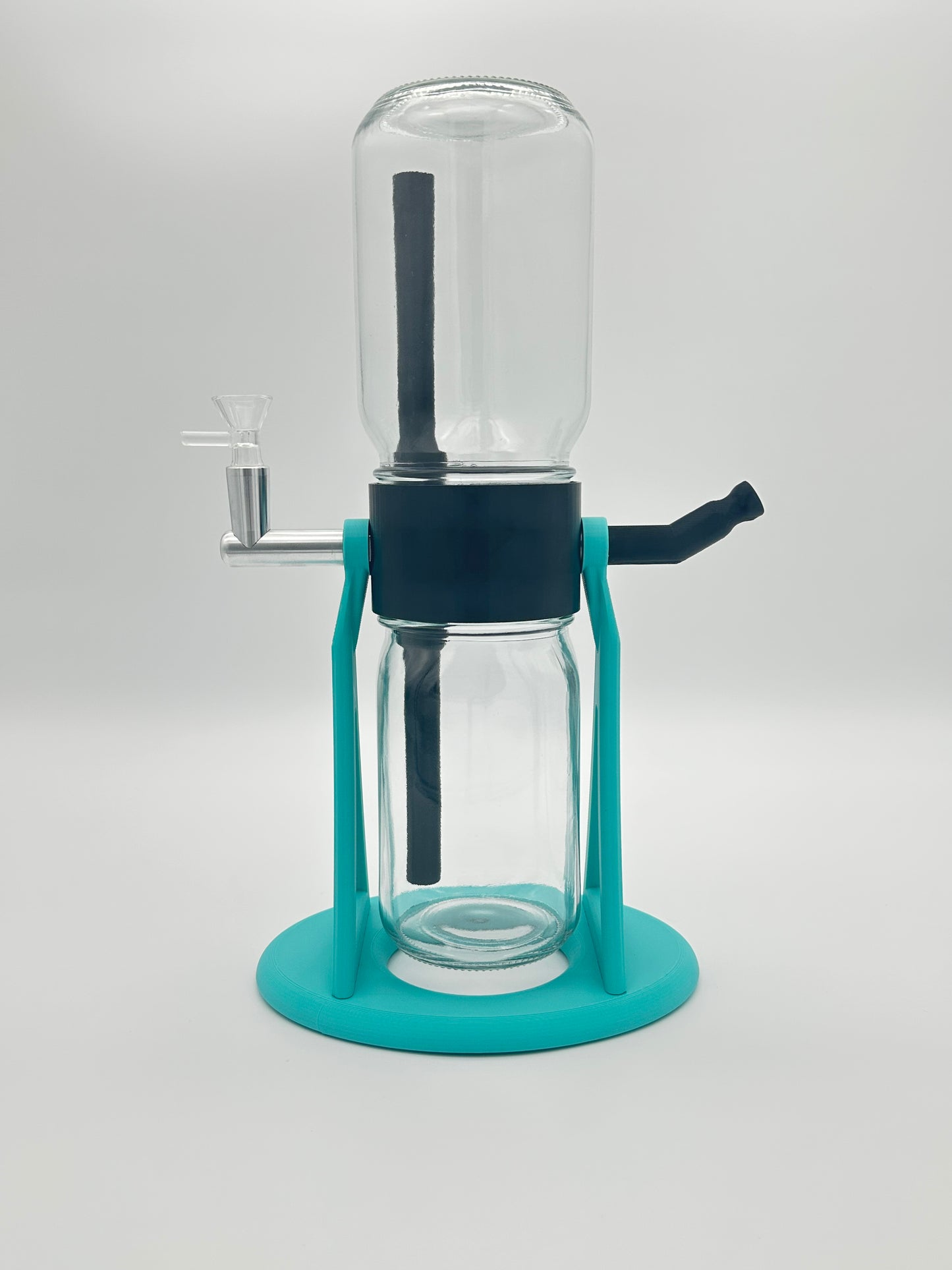 Teal Blue / Black Gravity Glass Infuser