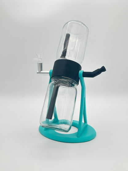 Teal Blue / Black Gravity Glass Infuser