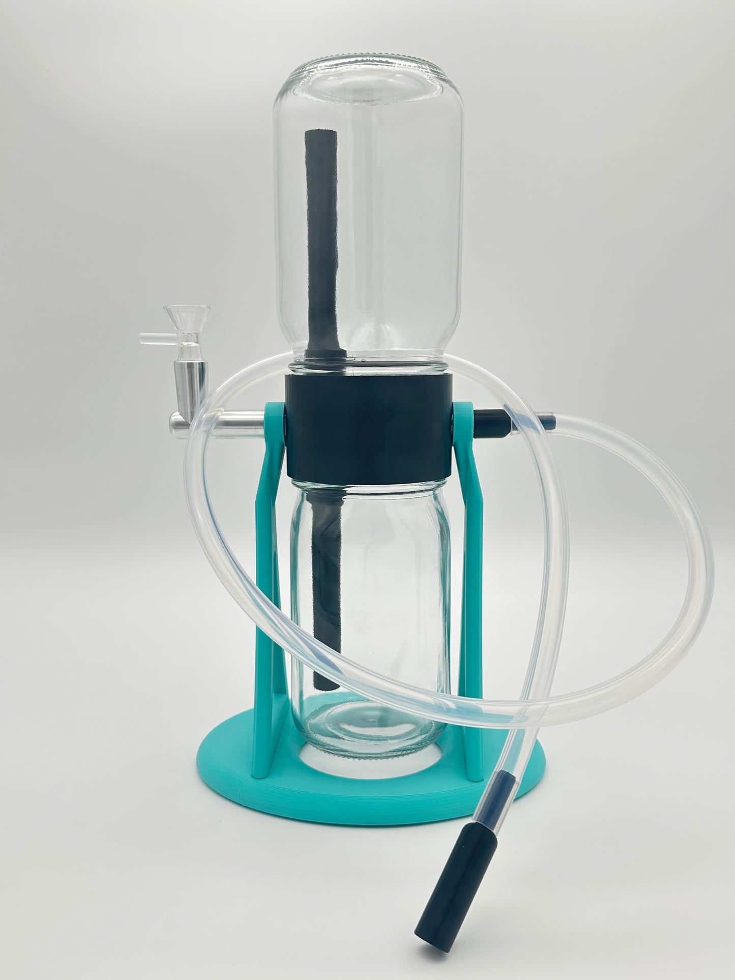 Teal Blue / Black Gravity Glass Infuser
