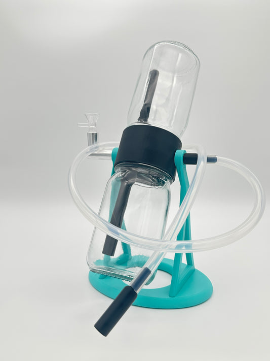 Teal Blue / Black Gravity Glass Infuser