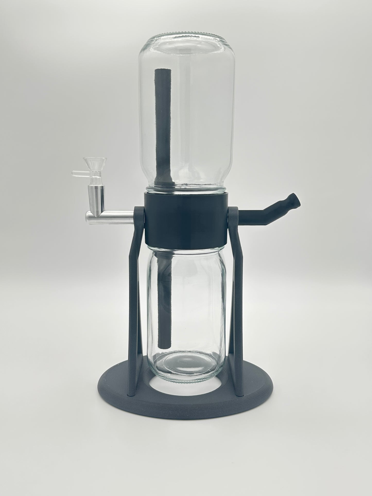 Steel Grey / Black Gravity Glass Infuser