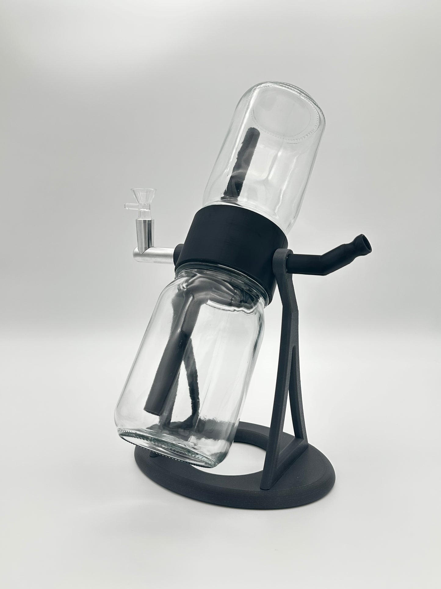 Steel Grey / Black Gravity Glass Infuser