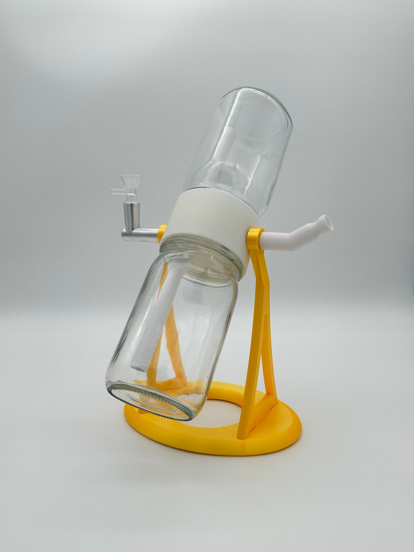 Metallic Gold / White Gravity Glass Infuser