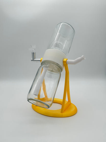 Metallic Gold / White Gravity Glass Infuser