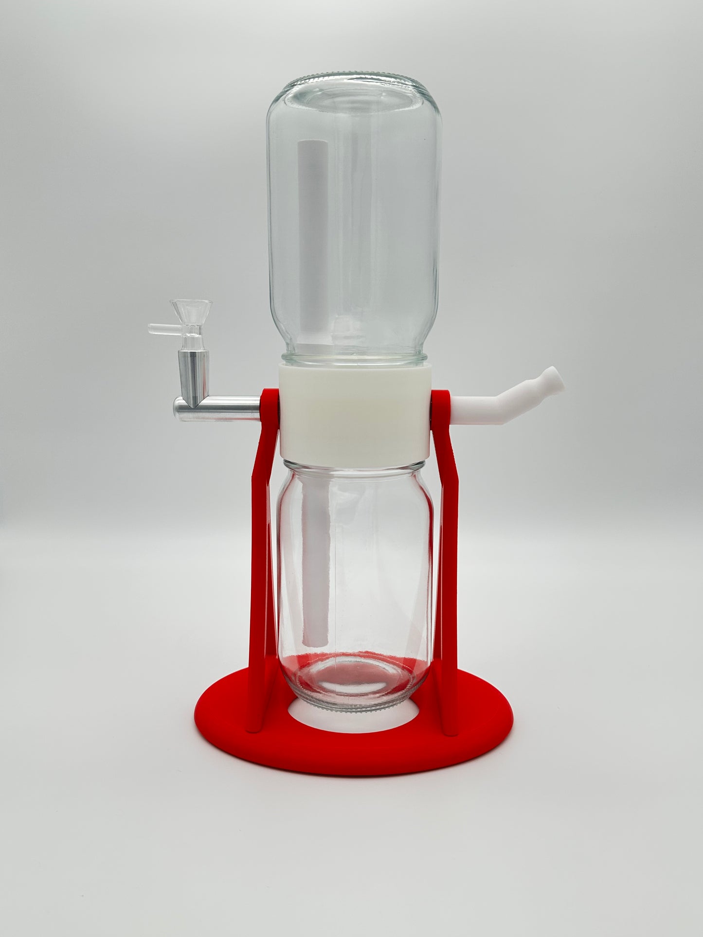 Candy Apple Red / White Gravity Glass Infuser