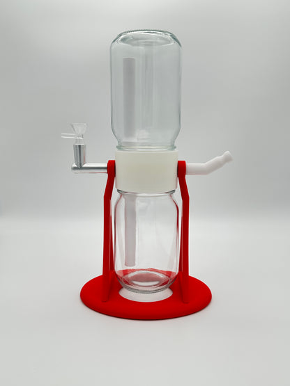 Candy Apple Red / White Gravity Glass Infuser