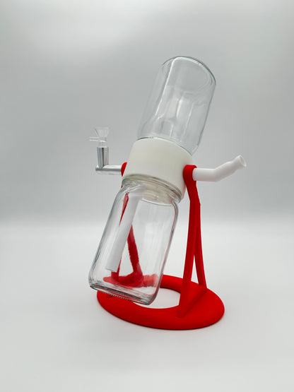 Candy Apple Red / White Gravity Glass Infuser