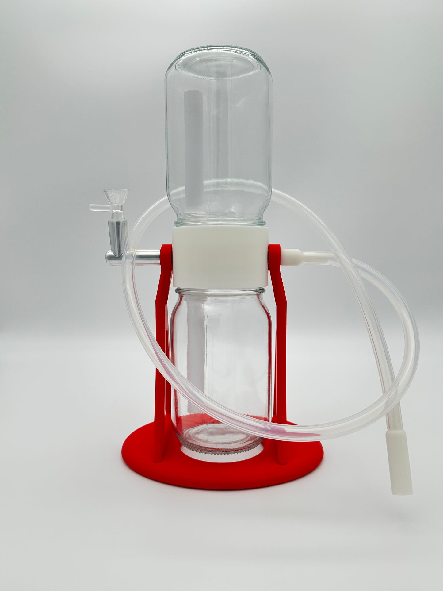Candy Apple Red / White Gravity Glass Infuser