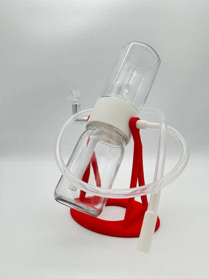 Candy Apple Red / White Gravity Glass Infuser
