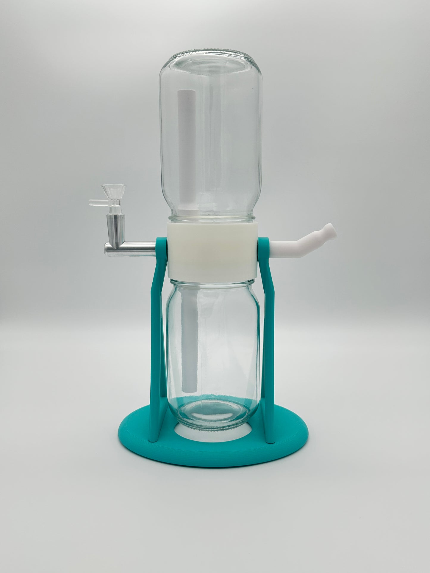 Teal Blue / White Gravity Glass Infuser