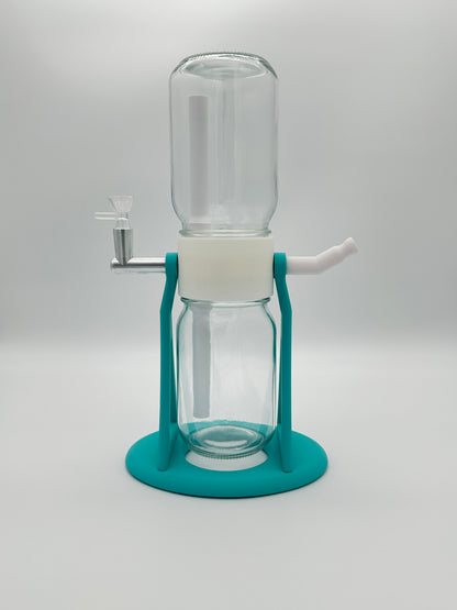 Teal Blue / White Gravity Glass Infuser