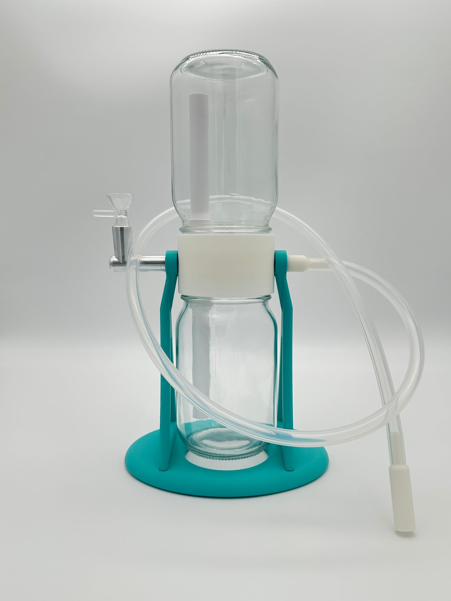 Teal Blue / White Gravity Glass Infuser