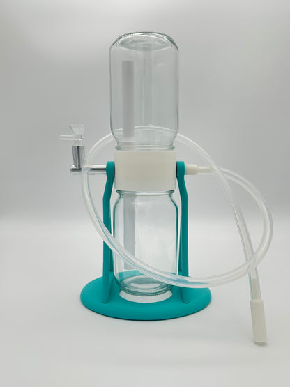 Teal Blue / White Gravity Glass Infuser