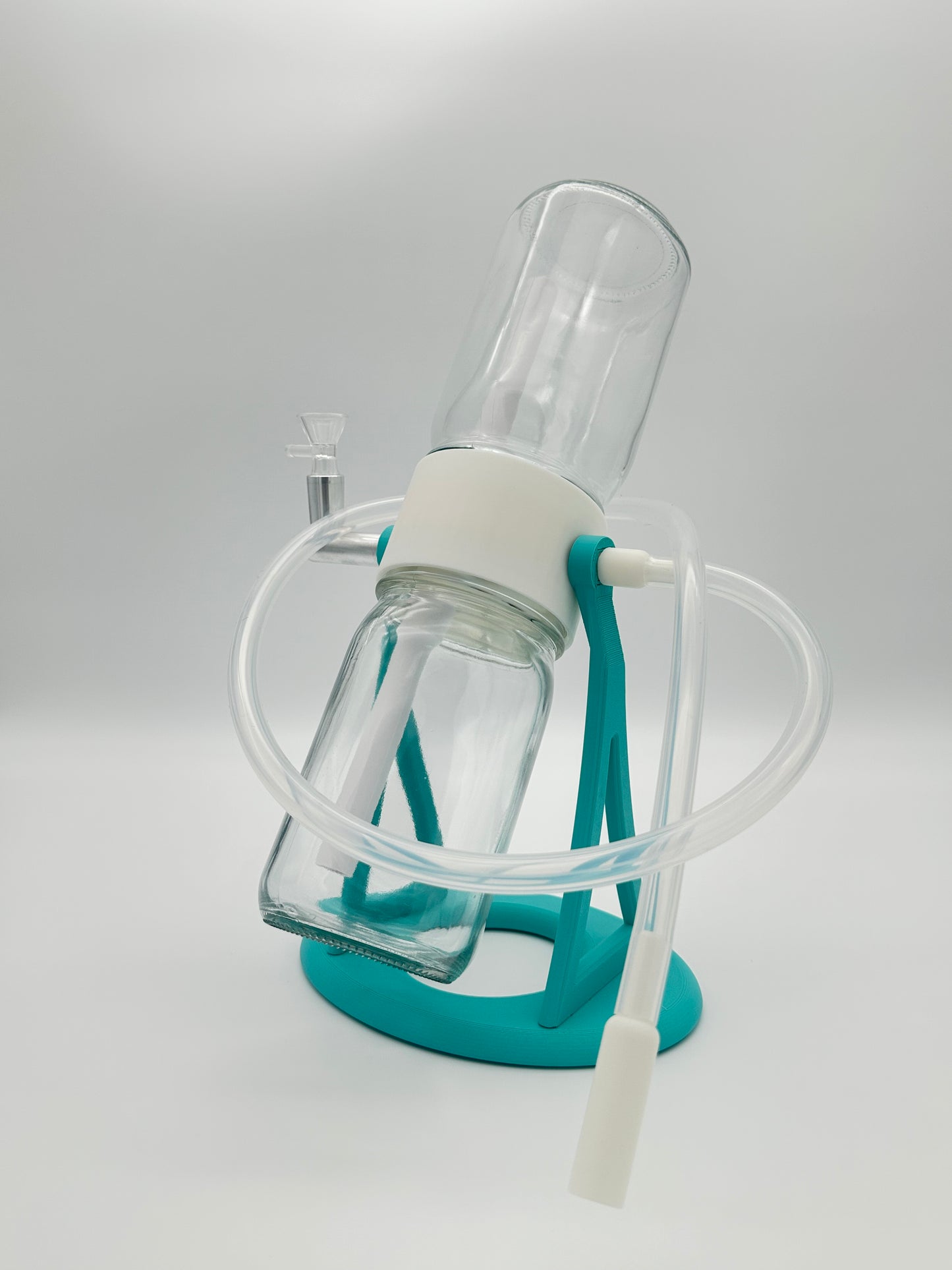 Teal Blue / White Gravity Glass Infuser