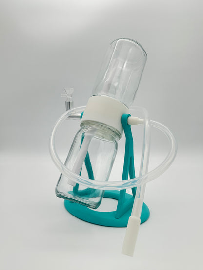 Teal Blue / White Gravity Glass Infuser