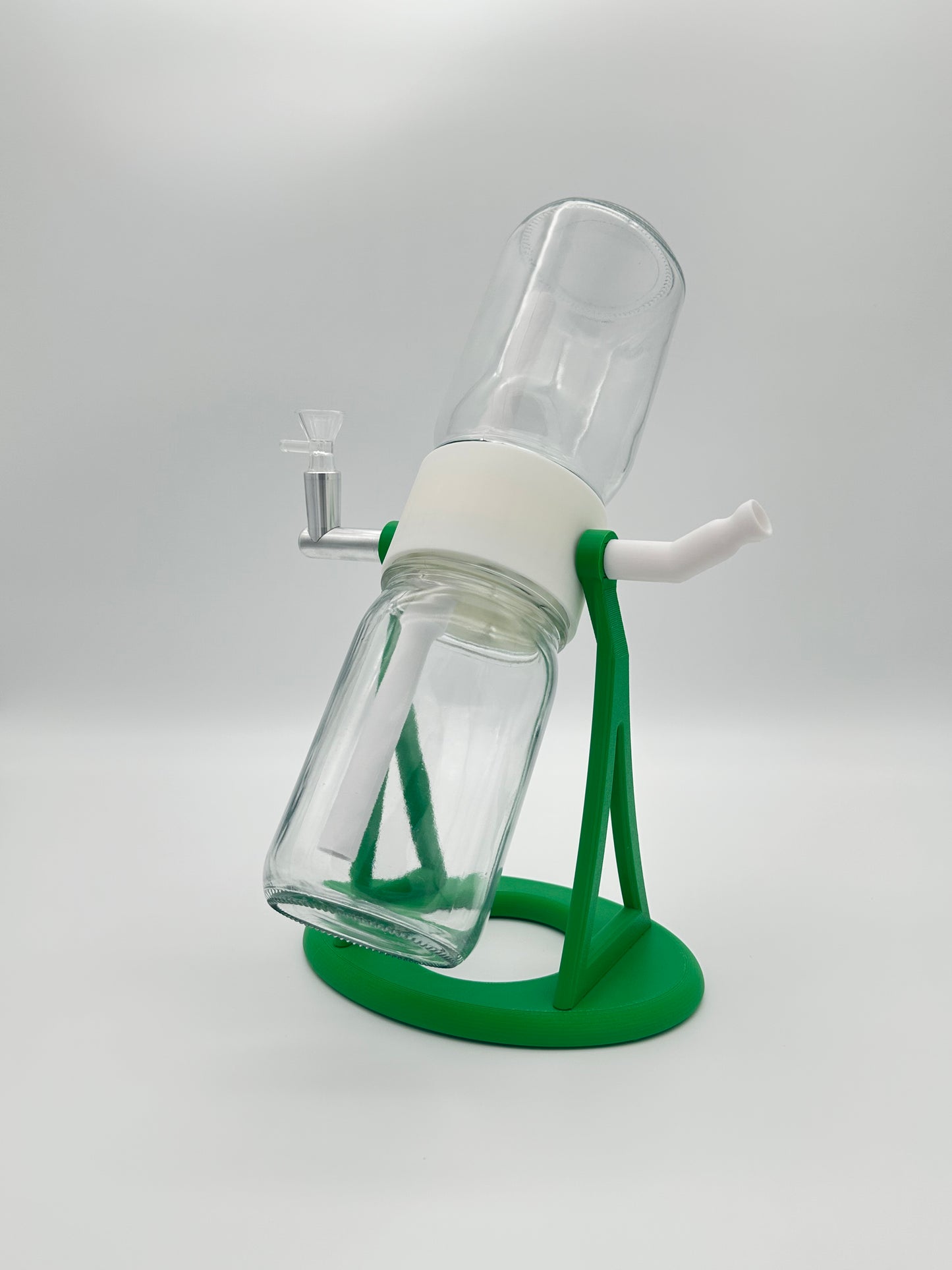 Herbal Green / White Gravity Glass Infuser