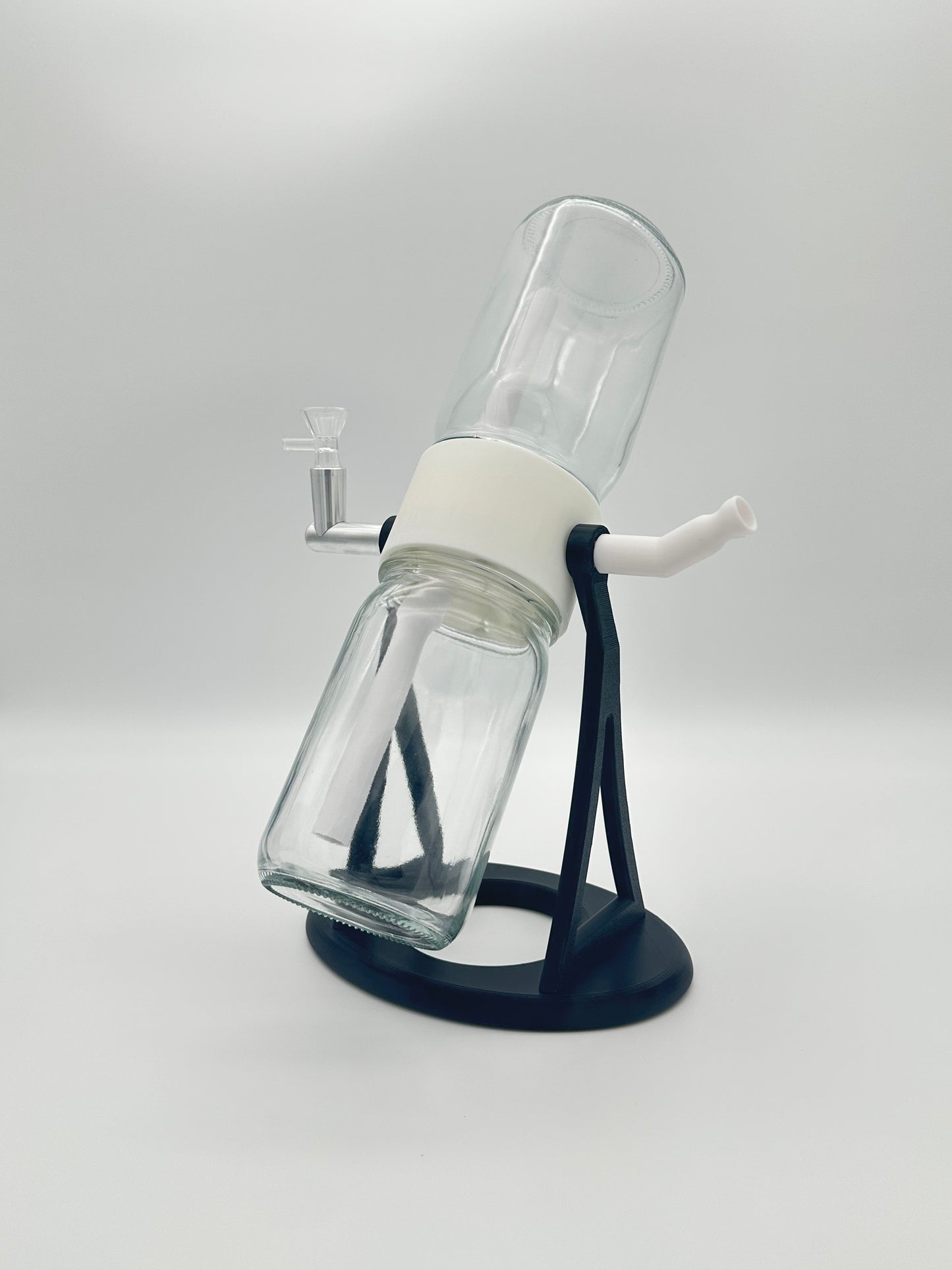 Jet Black / White Gravity Glass Infuser
