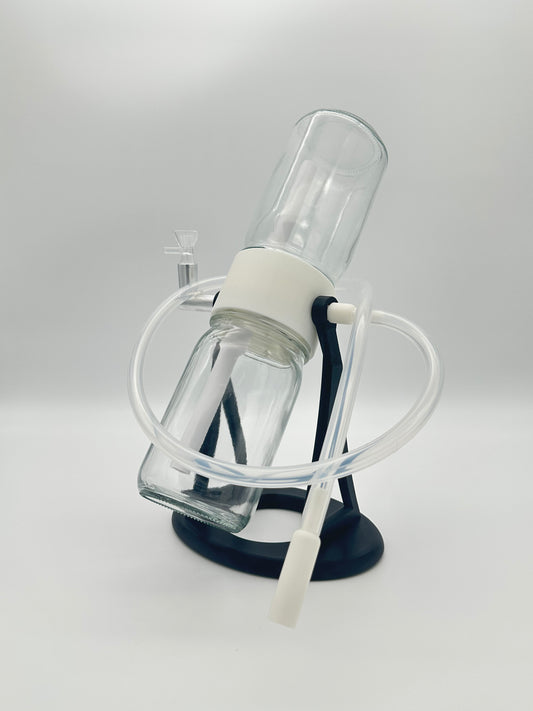 Jet Black / White Gravity Glass Infuser