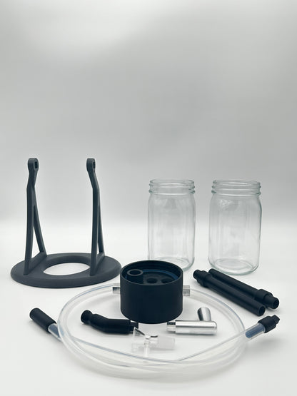 Steel Grey / Black Gravity Glass Infuser