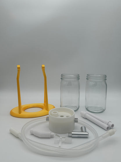 Metallic Gold / White Gravity Glass Infuser
