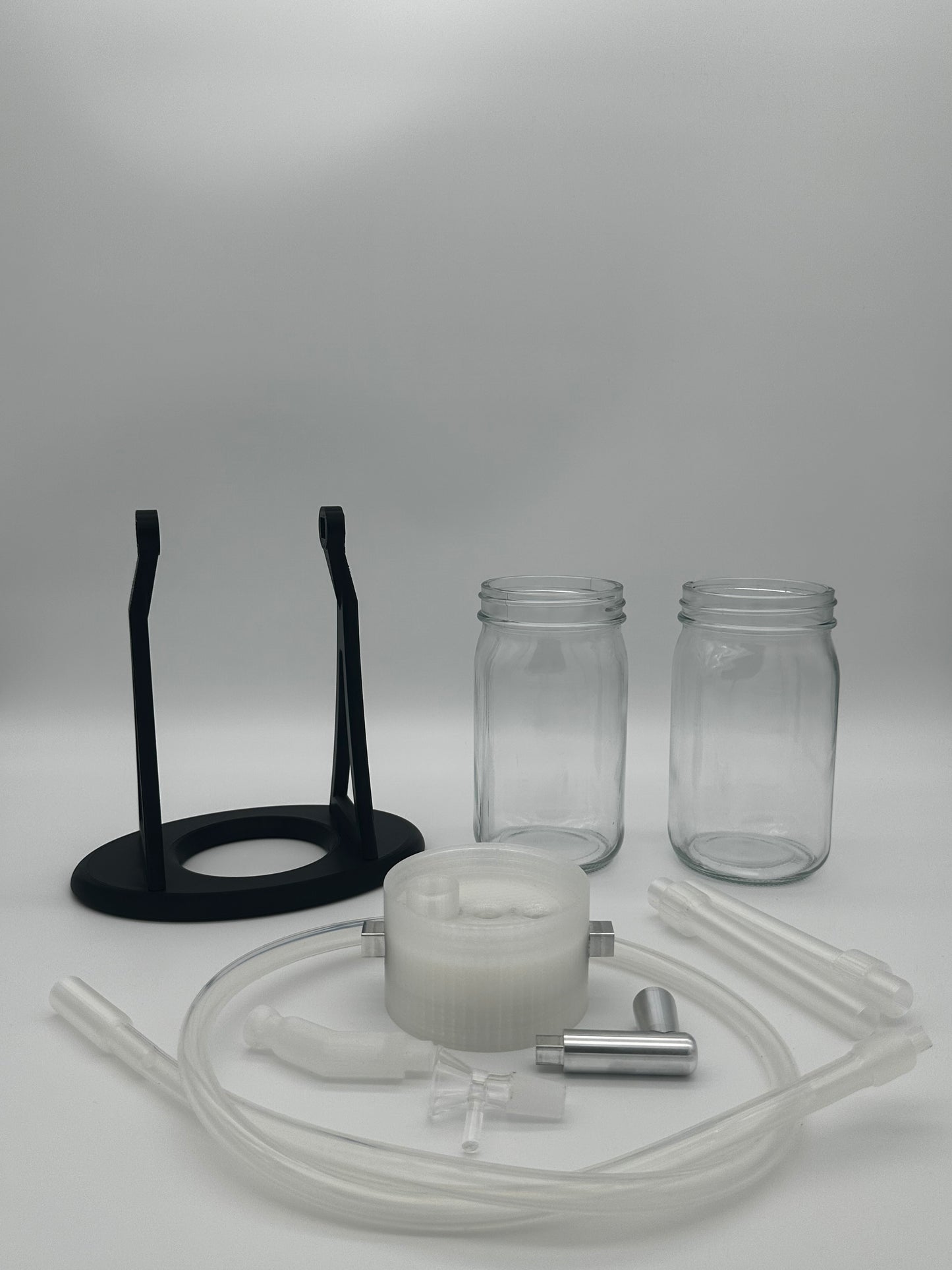 Jet Black / Clear Gravity Glass Infuser