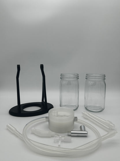 Jet Black / Clear Gravity Glass Infuser